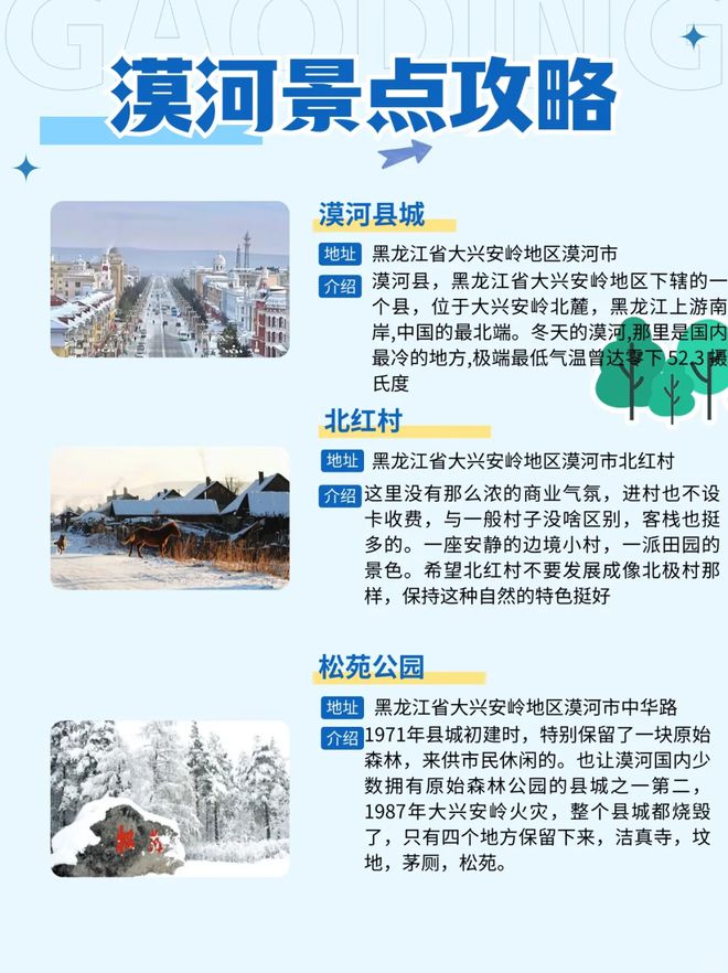 日游攻略路线天费用大概是多少CQ9电子版入口去漠河旅游三(图2)